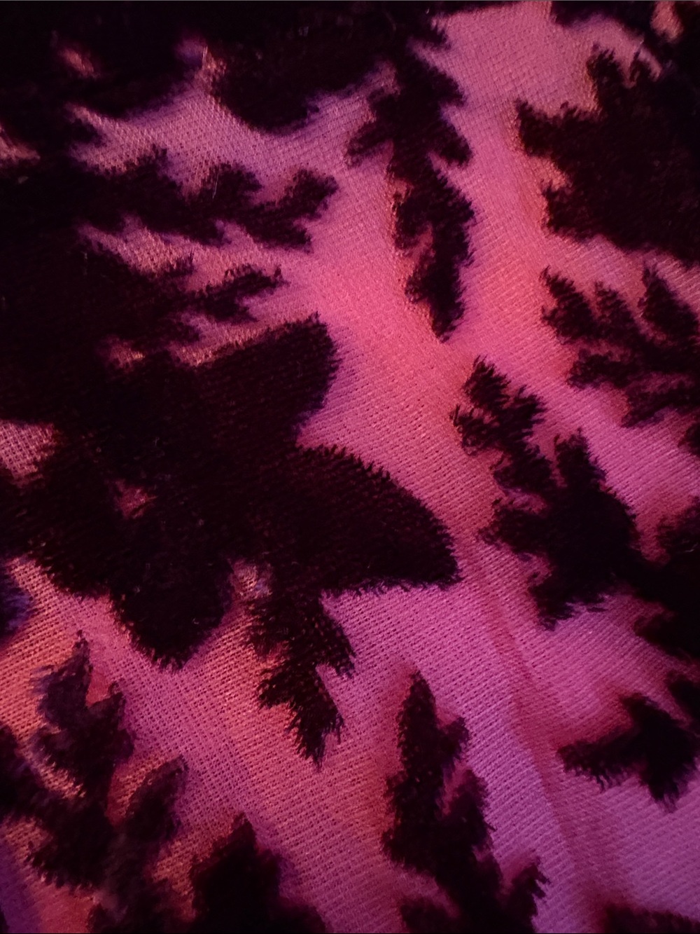 Anthropologie Velvet Burnout Mini Dress in Magenta and Black Damask - Picture 12 of 12